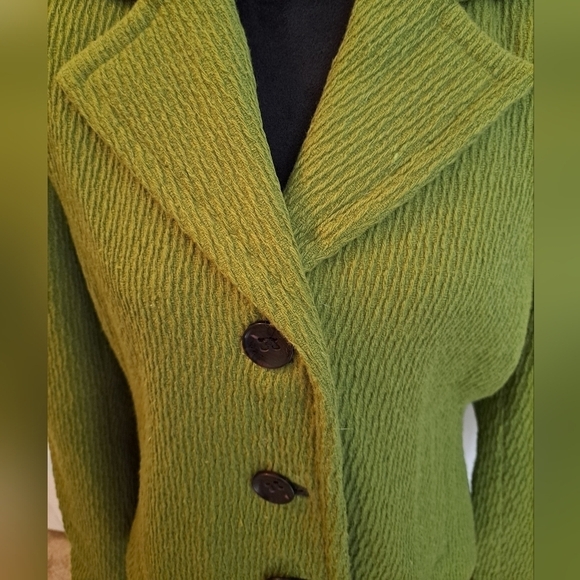 Bernardo Lime Green Wool Blazer/Jacket Size L - Picture 2 of 10